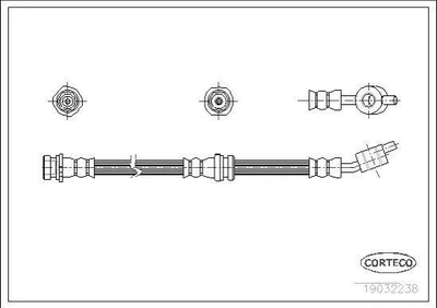 Тормозной шланг CORTECO 19032238 Nissan Almera 462105M400