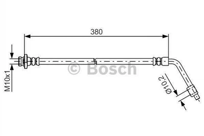 Тормозной шланг BOSCH 1 987 481 623 Nissan Navara 462102S62A, 462102S620, 462102S600