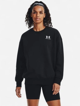 Світшот оверсайз на флісі жіночий Under Armour UA Icon Fleece OS Crew 1379475-001 XS Чорний (196883848669)