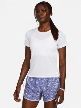 Спортивна футболка для фітнесу жіноча Under Armour UA Launch Shortsleeve 1382434-100 XL Біла (196885342004)