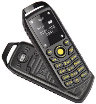 Міні телефон кнопковий Подвійна SIM Bluetooth Гарнітура Мобільний сотовий SERVO B25 DUAL Nano сім карта Маленький Мінітелефон 68х28х12мм пристрій для звязку розмір запальнички Black