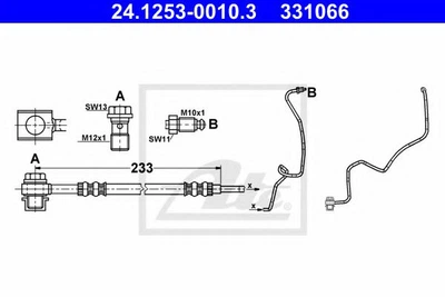ШЛАНГ тормозной ATE 24.1253-0010.3 ATE (24125300103)