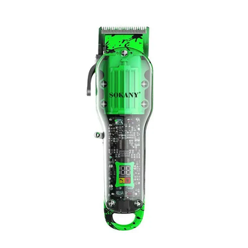 Машинка для стрижки с насадками Sokany SKLF9970GR аккумуляторная 2400 mAh Зеленый