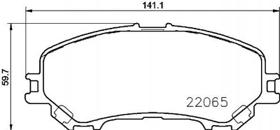 Тормозные колодки BREMBO P56100 Nissan Qashqai, X-Trail; Renault Kadjar D1M604BA0A, D10604EA0A, 410604EA0A