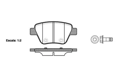 Гальмівні колодки REMSA 142000 Skoda Superb, Octavia, Yeti; Volkswagen Touran, Golf, Caddy, Jetta, Scirocco, EOS; Audi A1, A3; Seat Leon JZW698451Q, 5K0698451A, 5K0698451