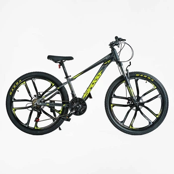 Велосипед Спортивный 26 дюймов Corso SPIDER SP-775 оборудование Shimano алюминиевая рама 13 дюймов 21 скорость. Black and Yellow (171457)