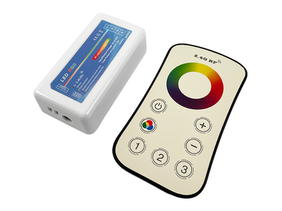 Контролер RGB RF 12А 2.4G 12-24V радіо сенсорний 7 кнопок