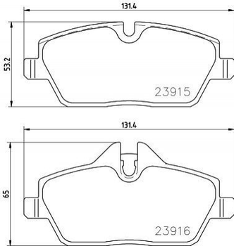 Тормозные колодки HELLA 8DB 355 021-881 BMW i3 34106884267; 34116862309; 6862309