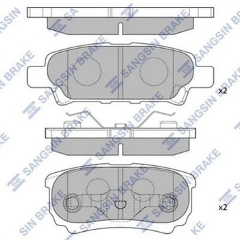Гальмівні колодки Hi-Q (Sangsin) SP2111 Jeep Compass (MK49), Patriot; Mitsubishi Lancer, Outlander; Chrysler SEBRING; Dodge Caliber, Avenger MZ690569, MZ690350, MZ690187