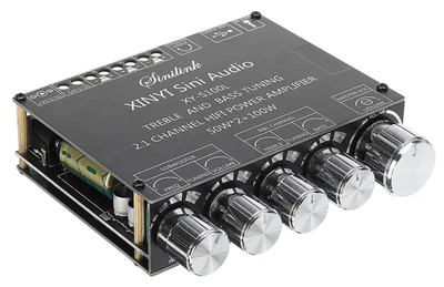 Аудио усилитель TPA3116 2.1, 8-26В 5А, 2x50Вт + 100Вт (стерео + сабвуфер) Bluetooth 5.0, AUX, USB, XY-S100L