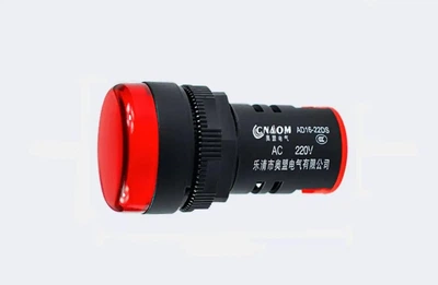 Индикатор сети/напряжения/питания AD16-22D/SLED, 22DS, 220В, 2.5кВт, IP65 - красная