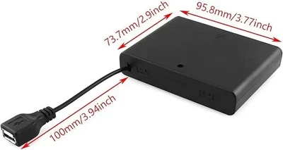 Аккумуляторный/батарейный отсек на 6 х АА с крышкой и USB-мама