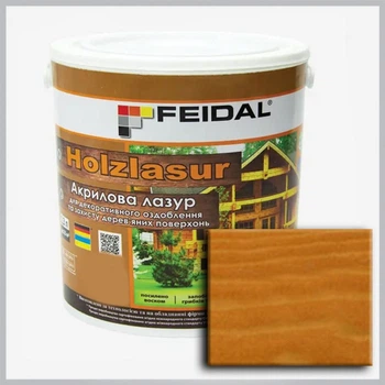 Акриловая лазурь Holzlasur Feidal орегон 2,3 л