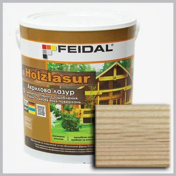 Акриловая лазурь Holzlasur Feidal бесцветная 0,75 л