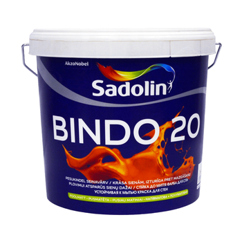 Латексная краска Sadolin Bindo 20 для стен и потолка Белая BW 5 л
