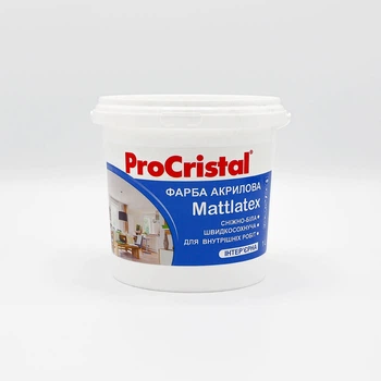 Краска латексная интерьерная ProCristal Mattlatex IR-232 Матовая Белая 1 л
