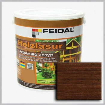 Акриловая лазурь Holzlasur Feidal палисандр 2,3 л