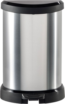 Kosz na śmieci Curver Deco srebrny 15 l (3253922120005)