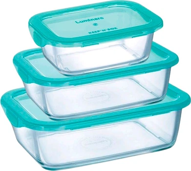 Набір харчових контейнерів Luminarc Keep'n'Box Lagoon 820 мл + 1.22 л + 1.97л (SET_Luminarc_1)