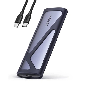 Внешний карман Ugreen CM400 M.2 NVMe USB 3.1 Gen2 10 Гбит/с для SSD USB-C to M.2 NGF 5G Enclosure A TO C Cable 50cm (10903)