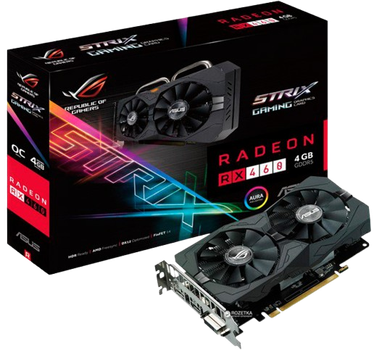 Відеокарта AMD Radeon RX 460 4GB Asus ROG Strix Gaming OC (STRIX-RX460-O4G-GAMING) Б/В