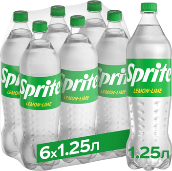 Упаковка безалкогольного напитка Sprite 1.25 л х 6 шт (5449000024770)
