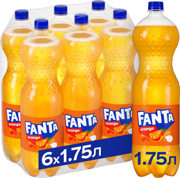 Упаковка безалкогольного напою Fanta Orange 1.75 л х 6 шт (5449000152299)