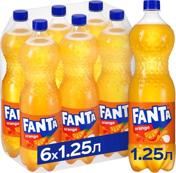 Упаковка безалкогольного напою Fanta 1.25 л х 6 шт (5449000023766)