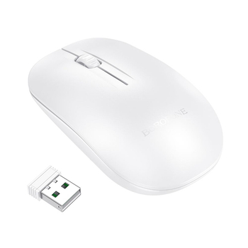 Компьютерная мышь borofone bg14 planet 2.4g bluetooth беспроводная белый цвет