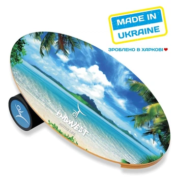 Балансборд Island (Balance Board Training System) с прорезиненным роллером (20102 bb-oval-island)
