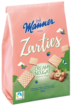 Вафли Manner Zarties с ореховым кремом 200 г (9000331627489)