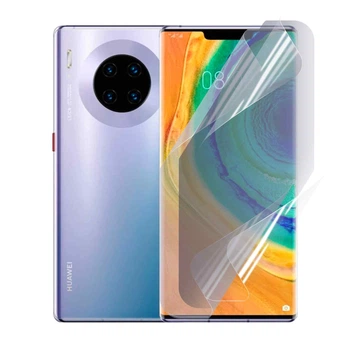 Антишпион приватная плёнка гидрогелевая для смартфона Huawei Mate 30E Pro 5G противоударная прозрачная
