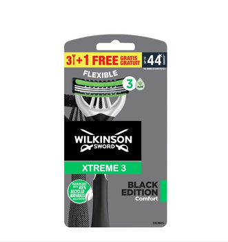 Одноразовий верстат для гоління чоловічий Wilkinson Sword Xtreme 3 Black 4 шт