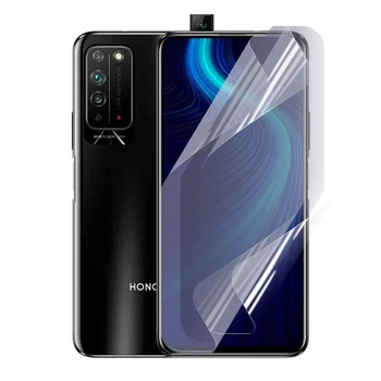 Антишпион приватная плёнка гидрогелевая для смартфона Huawei Honor X10 противоударная прозрачная