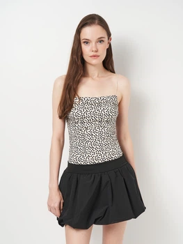 Боді-майка жіноча H&M 1163005_горошек S Бежева (2000001633755)