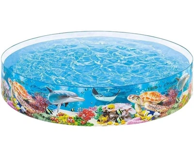 Бассейн детский с бортами из ПВХ 244х46 см Intex 58472 "Коралловый риф"