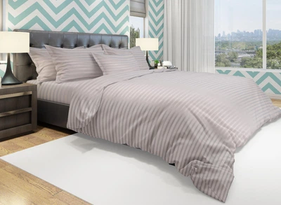 Комплект Dreams At Home постельного белья Страйп-сатин Полуторный 150*220 70stripesatin_gray