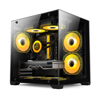 Корпус GTL Gaming "Infinity", Black, без БЖ, Mid Tower, Micro ATX / Mini ITX, 1xUSB 3.0 / 2xUSB 2.0, макс. CPU - 160 мм / VGA - 320 мм, 2x120 мм ARGB, бічна та передня панель із загартованого скла (GTLN275-1B)
