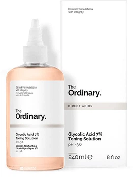 Оновлювальний тонік з гліколевою кислотою The Ordinary Glycolic Acid 7% Toning Solution 240 мл (769915190977)