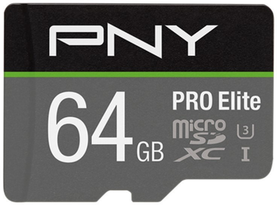 PNY PRO Elite microSDXC 64GB + Adapter SD (P-SDU64GV31100PRO-GE)