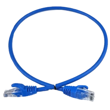 Патч-корд медный неекранированный 0.25м EServer UTP CAT5e PVC Голубой