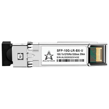 Модуль ALISTAR SFP-10G-LR-BX-U SFP+ 10G BASE-BX 1SM WDM LC 20KM TX1270/RX1330nm DOM для коммутаторов Gray