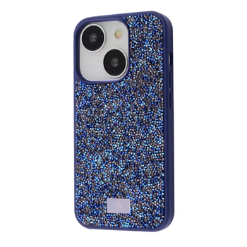 Защитный чехол для iPhone 16 Pro, Bling World Rock Diamond, термопластичный поликарбонат, Blue titanium