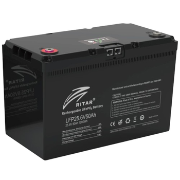 Аккумуляторная батарея с Bluetooth и подогревом LiFePO4 Ritar LFP25.6V50AH G3, 25.6V, 50Ah, Black