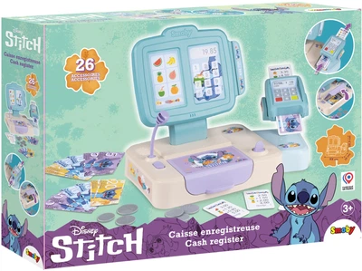 Каса супермаркету Smoby Disney Stitch 26 аксесуарів 29x16x22 см 7600350119 (3032163501190)