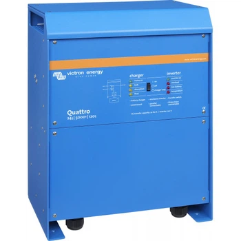 Гібридний інвертор із чистою синусоїдою Victron Energy Quattro 24/5000/120-100/100, 1 фаза, 4 кВт, 24 В, 120A, VE.Bus, Blue