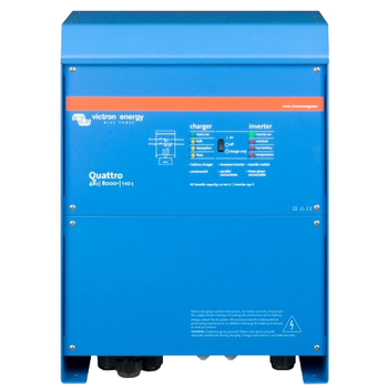 Гібридний інвертор із чистою синусоїдою Victron Energy Quattro 48/8000/110-100/100, 1 фаза, 6.4 кВт, 48 В, 110A, VE.Bus, Blue