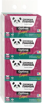 Полотенца бумажные листовые Сніжна панда Optima Compact 120 листов 2 слоя 4 упаковки (4820183973924)