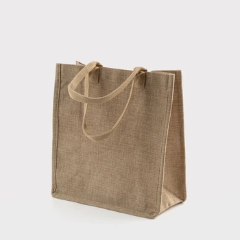 Сумка для сублімації (Tote bag) бежева лляна 25*27,5*9,5 см (12124)
