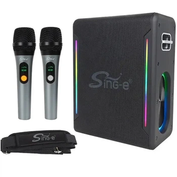 Колонка с микрофонами Sing-e ZQS V73 караоке колонка 100W портативная Bluetooth колонка 57224